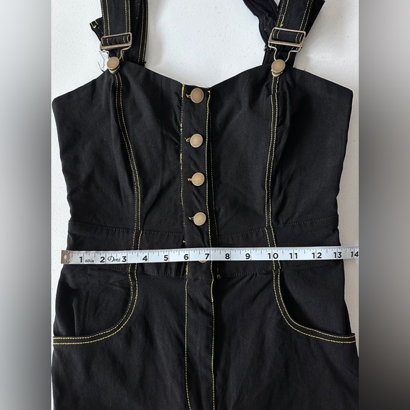 Unique Vintage Black Denim Overalls size S/4 - Picture 7 of 14